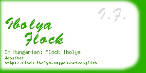 ibolya flock business card